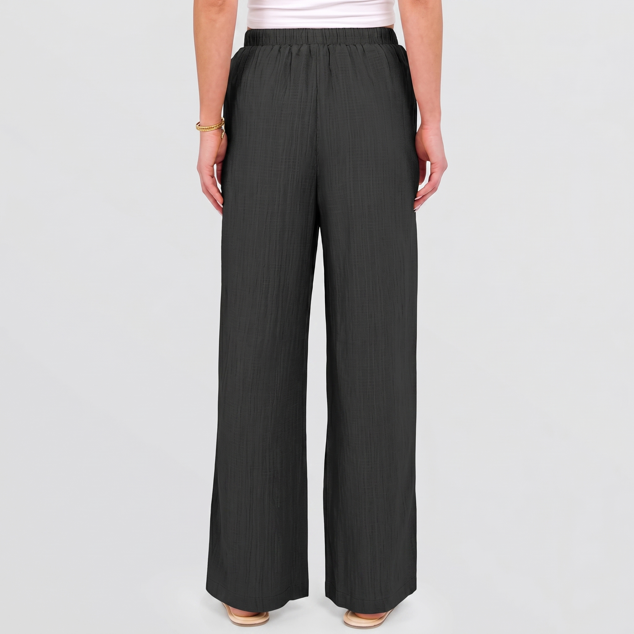 Flowy Wide Palazzo Beach Pants With Pockets For Women