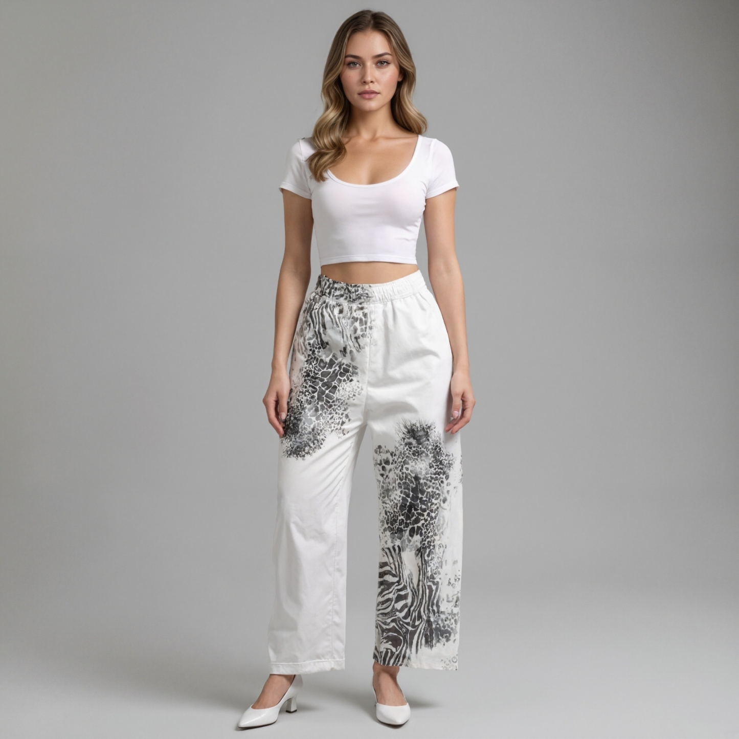 Heavyweight Loose Fit Cheetah Print Sweatpants