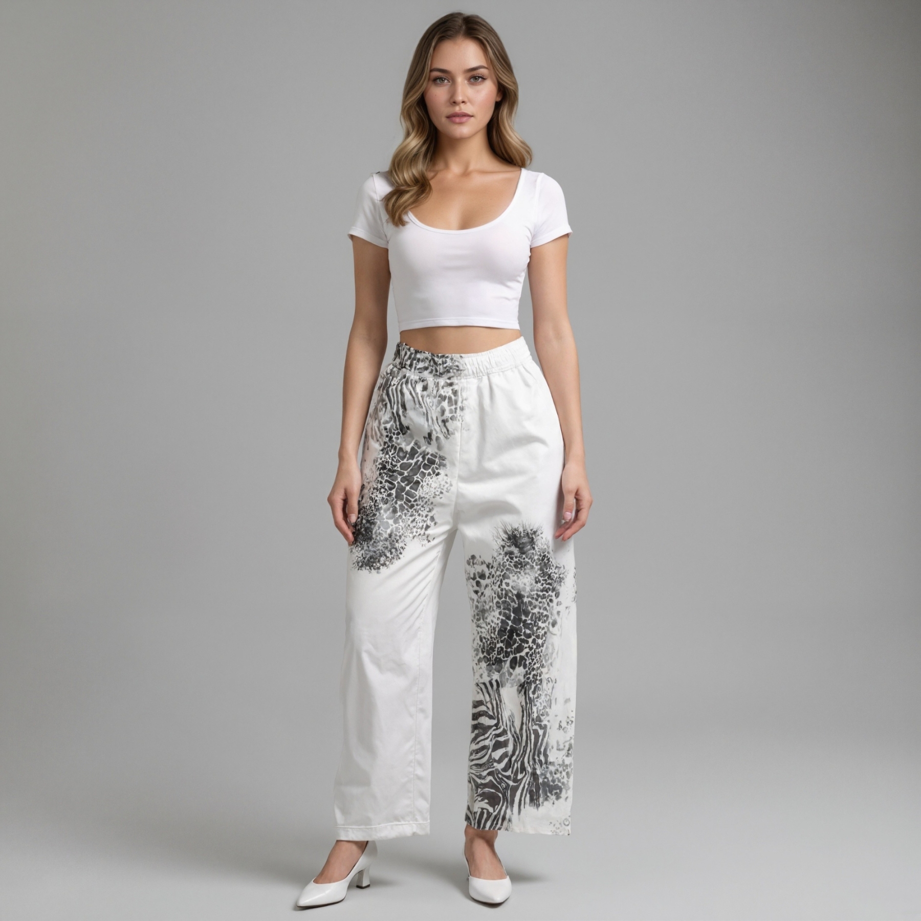 Heavyweight Loose Fit Cheetah Print Sweatpants