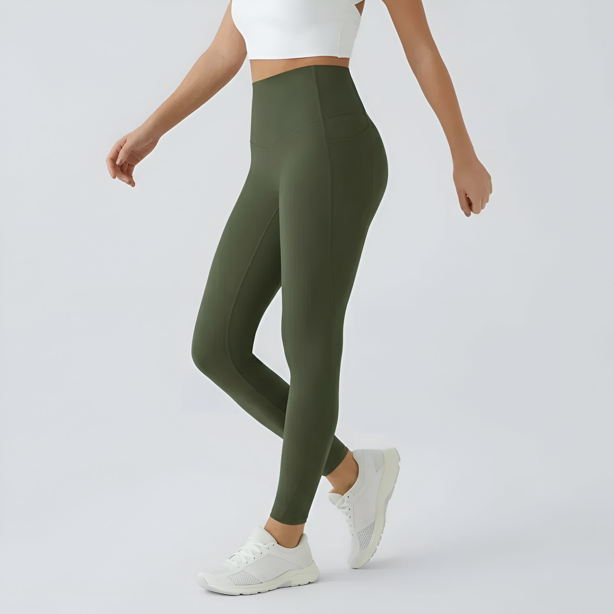 High Rise Shaping Leggings With Side Pockets And Sculpting Fit For WomenHigh Rise Shaping Leggings With Side Pockets And Sculpting Fit For Women - Image 6