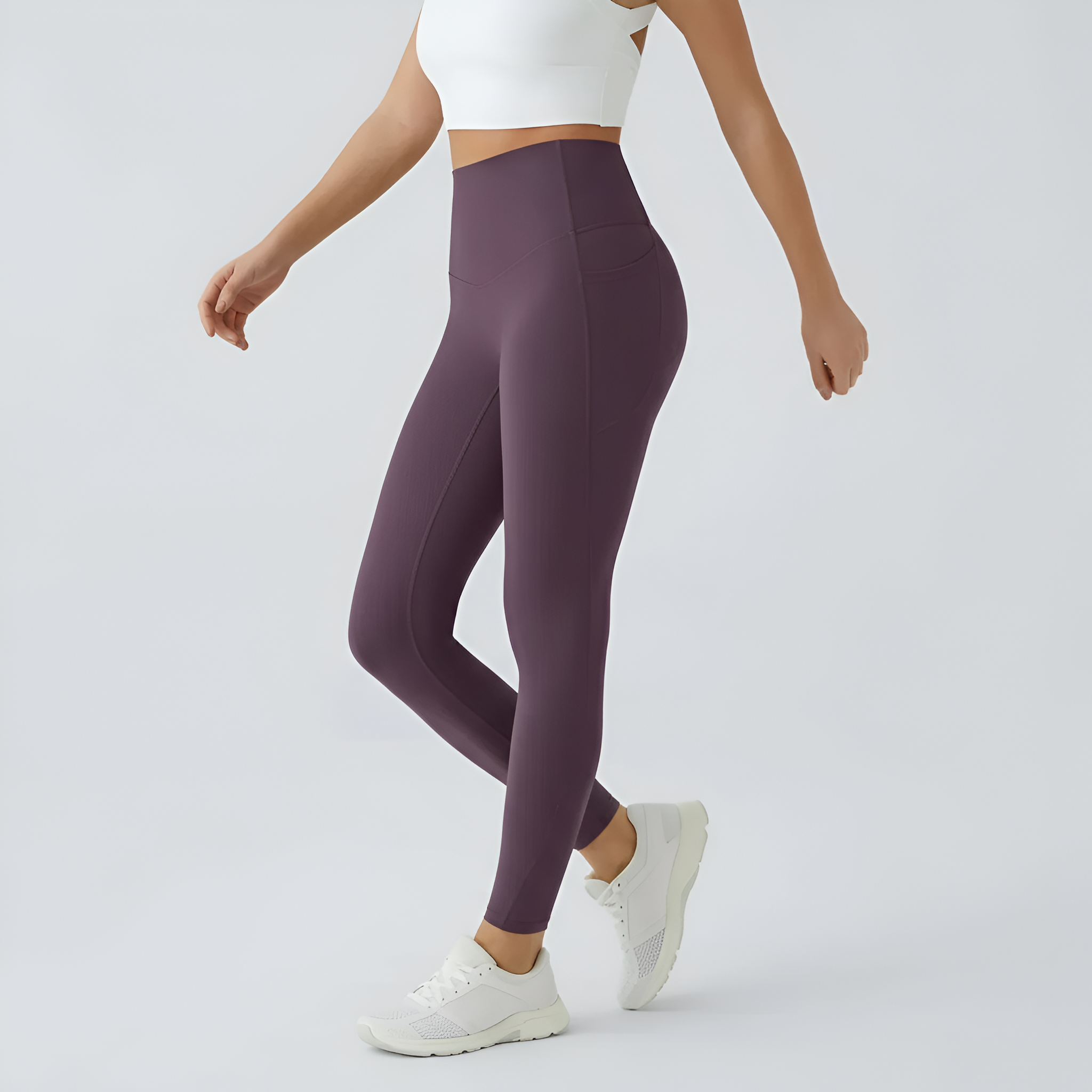 High Rise Shaping Leggings With Side Pockets And Sculpting Fit For Women