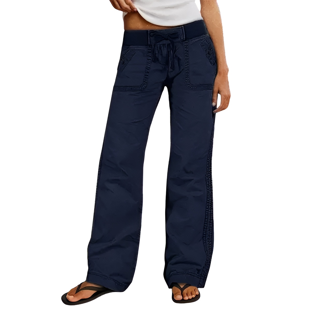 High Stretch Adjustable Straight Pants For WomenHigh Stretch Adjustable Straight Pants For Women - Image 7