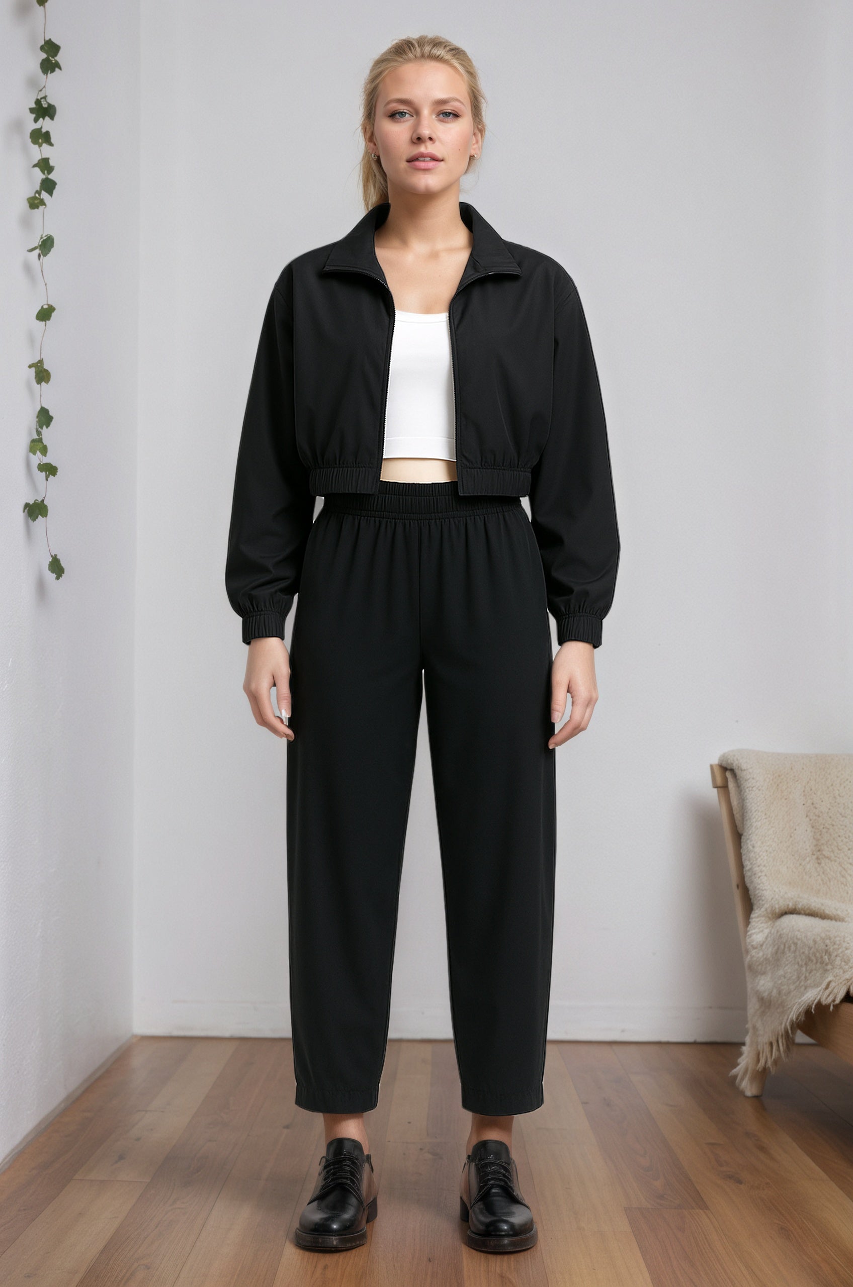 High-Waisted SleekTech Barrel Ankle Pants-My Comfy Pant