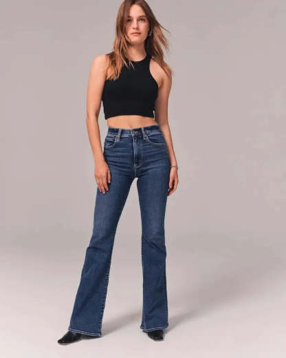High Raised Flared Jeans With A Stretched Fit-My Comfy Pant