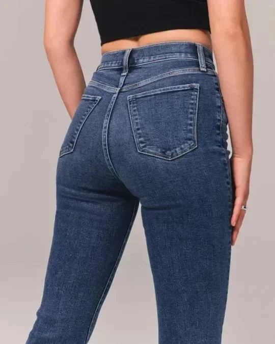 High Raised Flared Jeans With A Stretched Fit-My Comfy PantHigh Raised Flared Jeans With A Stretched Fit - Image 12