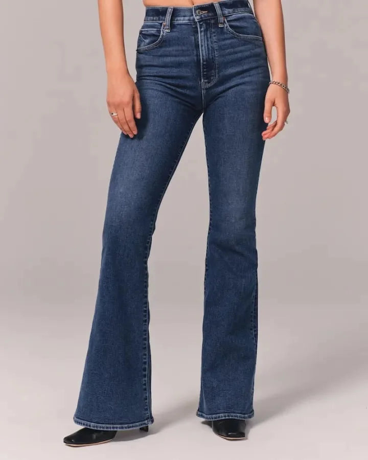 High Raised Flared Jeans With A Stretched Fit-My Comfy Pant