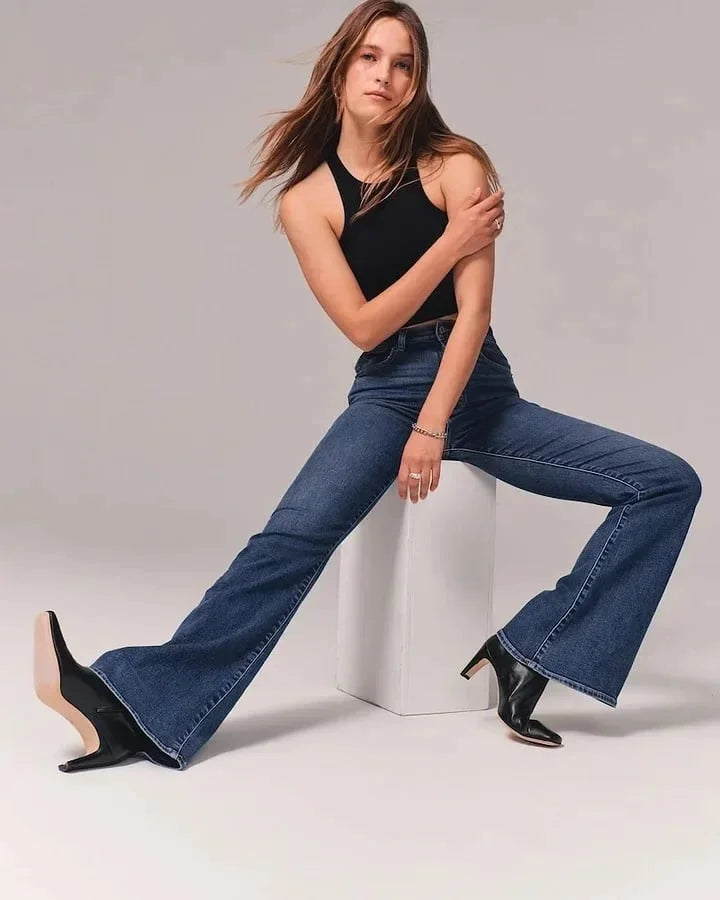 High Raised Flared Jeans With A Stretched Fit-My Comfy Pant