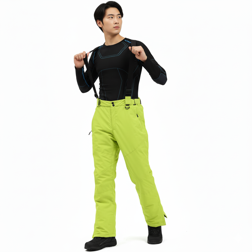 Insulated Waterproof Snowboard Bib Pants For Winter SportsInsulated Waterproof Snowboard Bib Pants For Winter Sports - Image 2