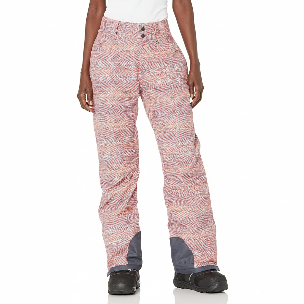 Abstract Print Snow Ski Pants For Women