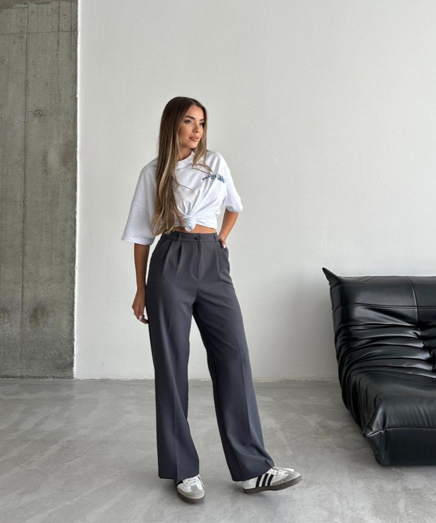 Korean Wide Length Pants-My Comfy PantKorean Wide Length Pants - Image 6