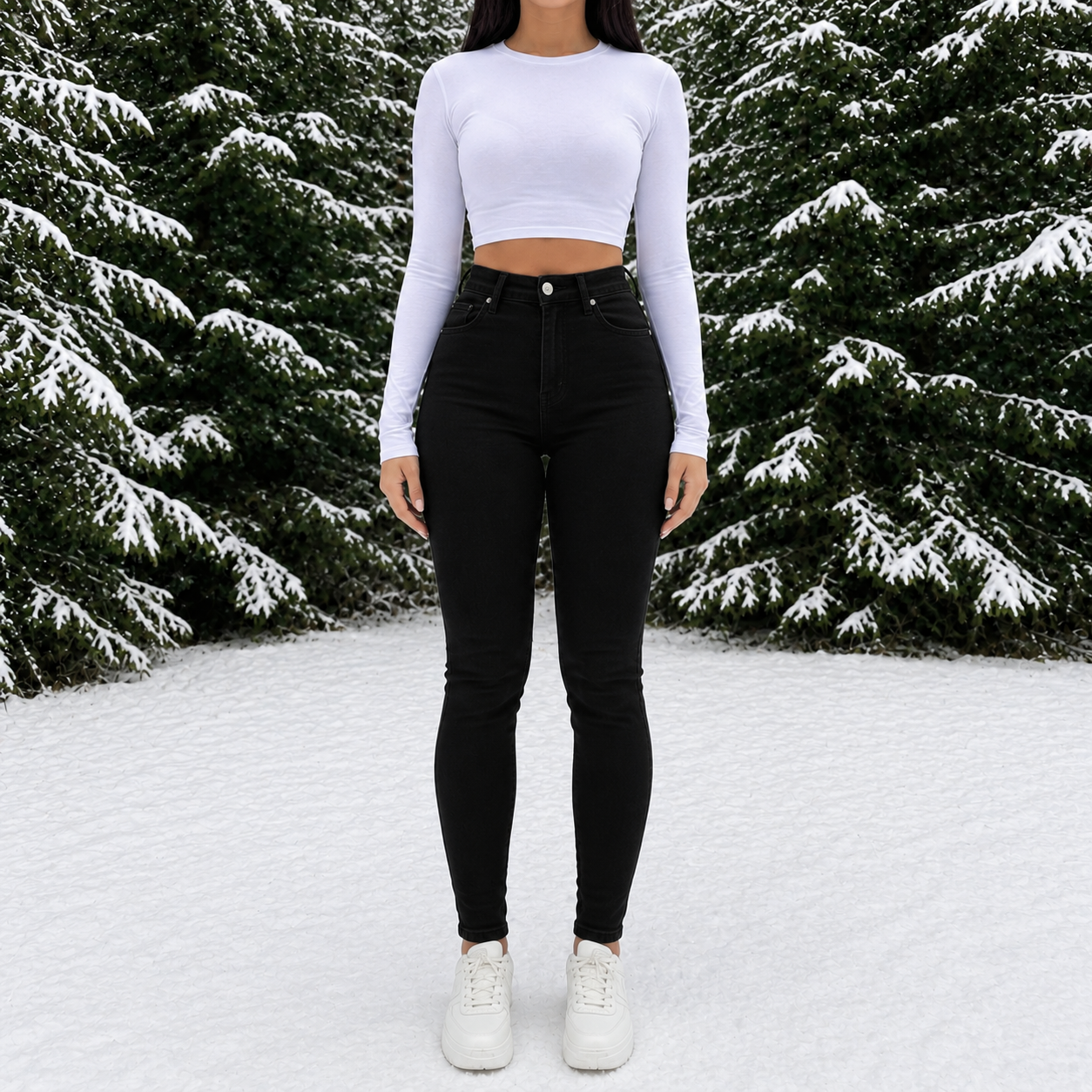 Light Wash High Rise Denim Jeans