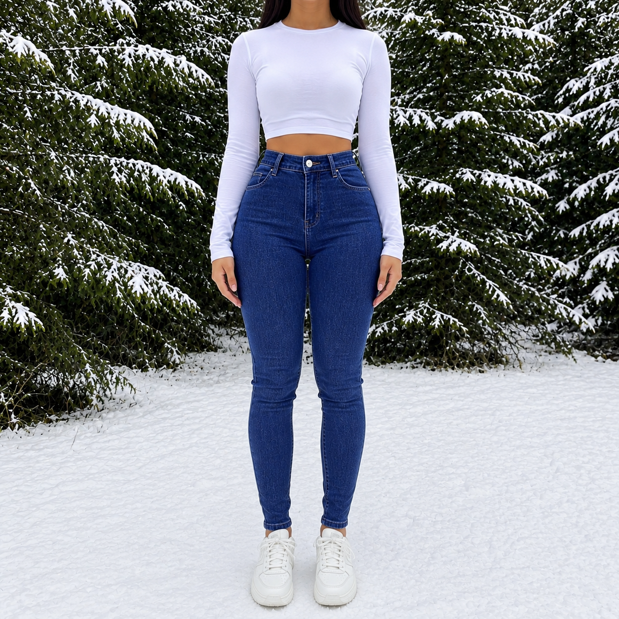 Light Wash High Rise Denim Jeans