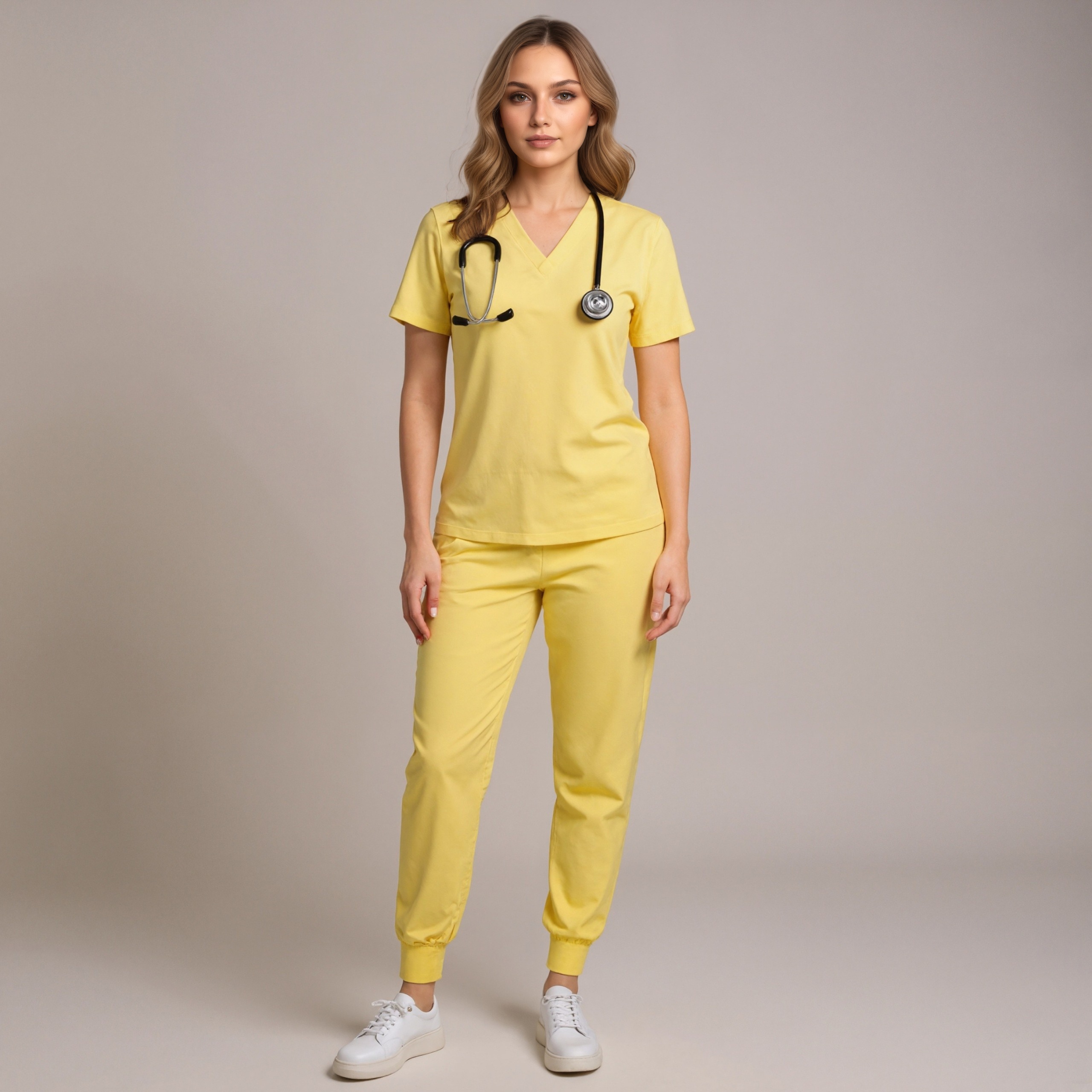 Lightweight Scrub Set With Jogger Trousers
