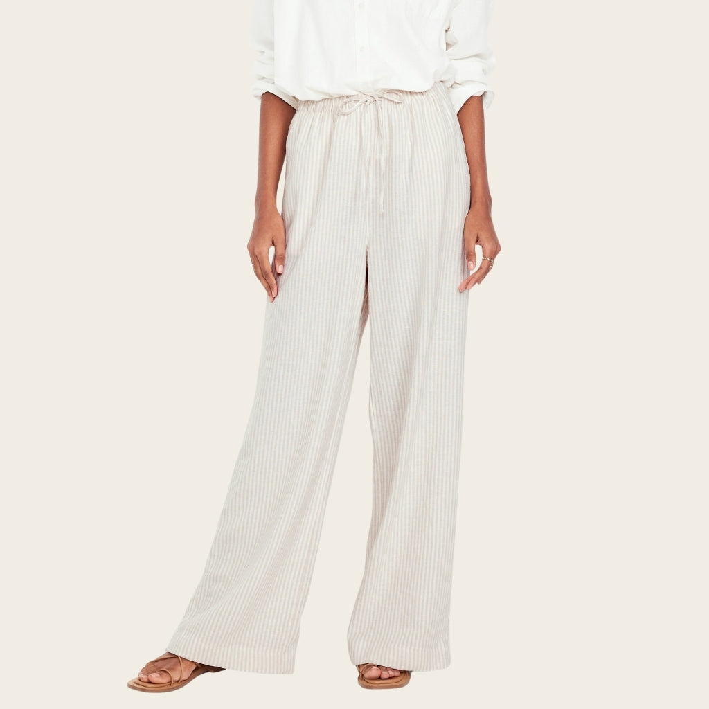 High Rise Linen Blend Wide Pants-My Comfy PantHigh Rise Linen Blend Wide Pants - Image 11