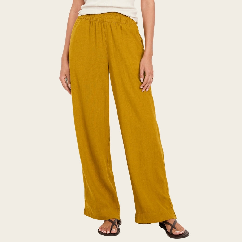 High Rise Linen Blend Wide Pants-My Comfy PantHigh Rise Linen Blend Wide Pants - Image 7