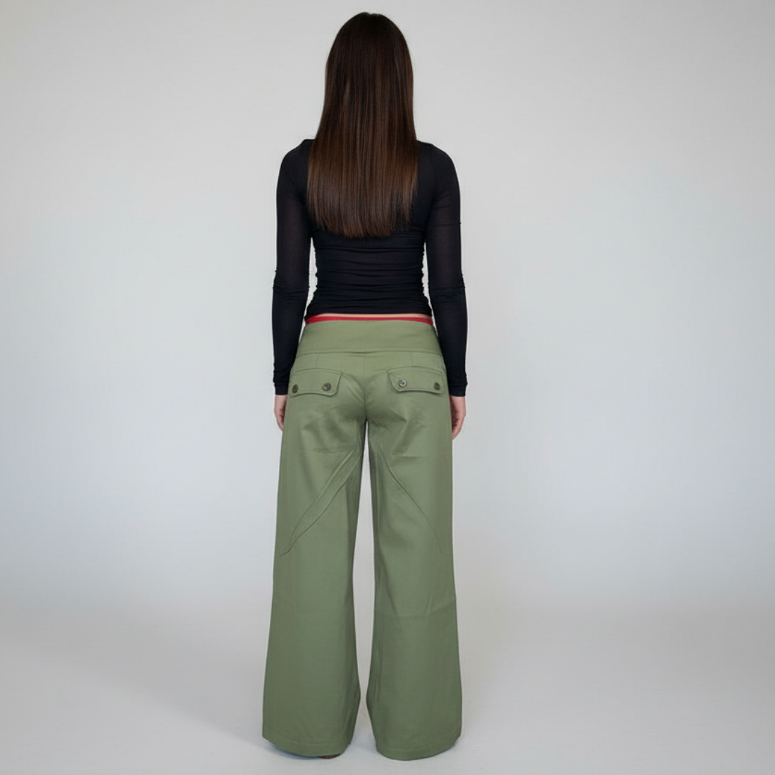 Maxim Button Detail Straight Fit PantsMaxim Button Detail Straight Fit Pants - Image 4