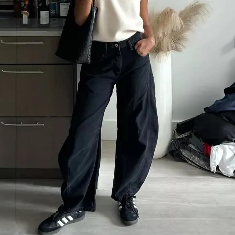 JB Mid Rise Barrel Jeans-My Comfy Pant