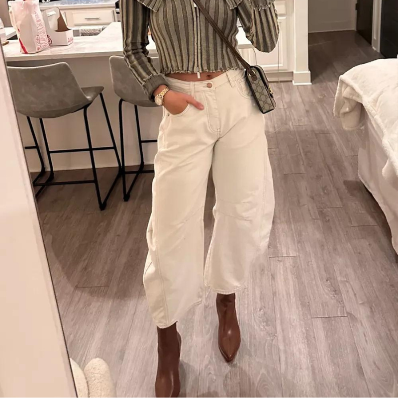 JB Mid Rise Barrel Jeans-My Comfy Pant