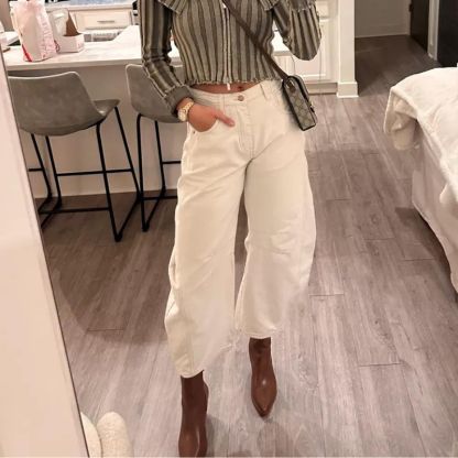 JB Mid Rise Barrel Jeans-My Comfy Pant