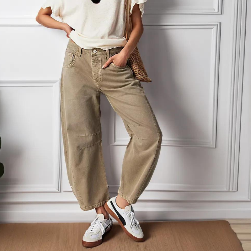JB Mid Rise Barrel Jeans-My Comfy Pant