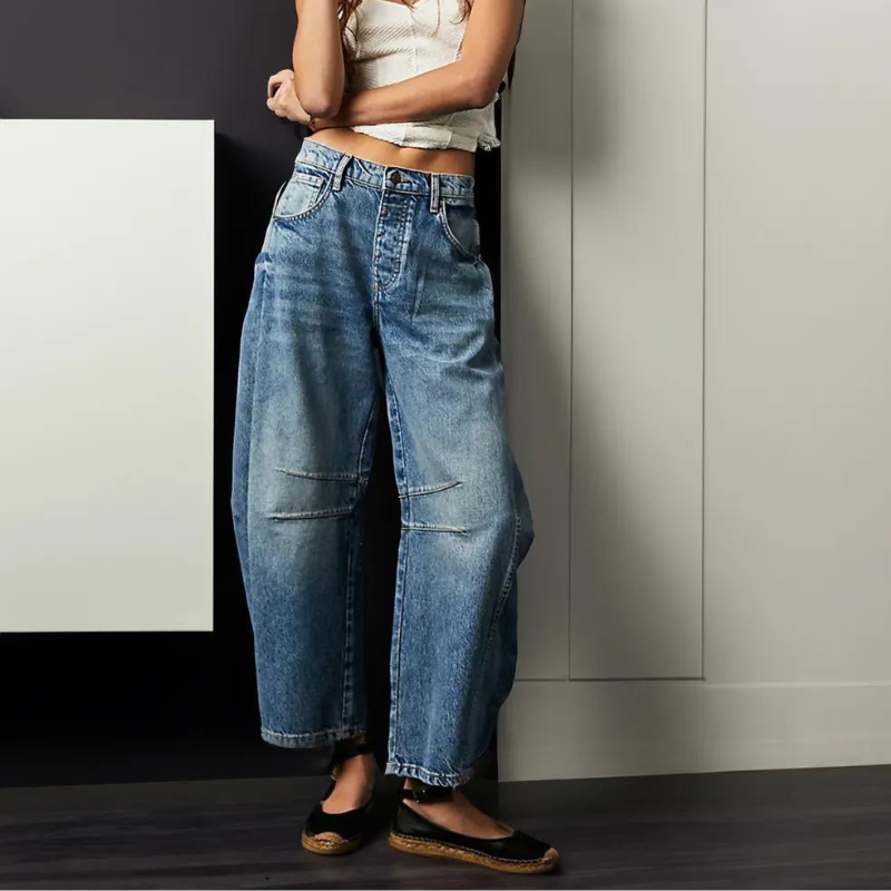 JB Mid Rise Barrel Jeans-My Comfy Pant