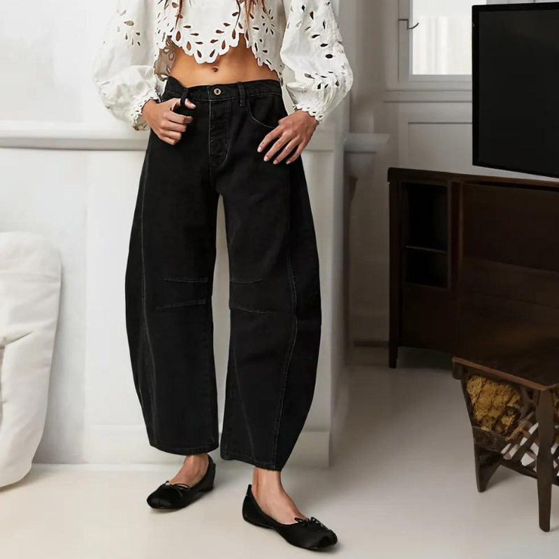 JB Mid Rise Barrel Jeans-My Comfy Pant