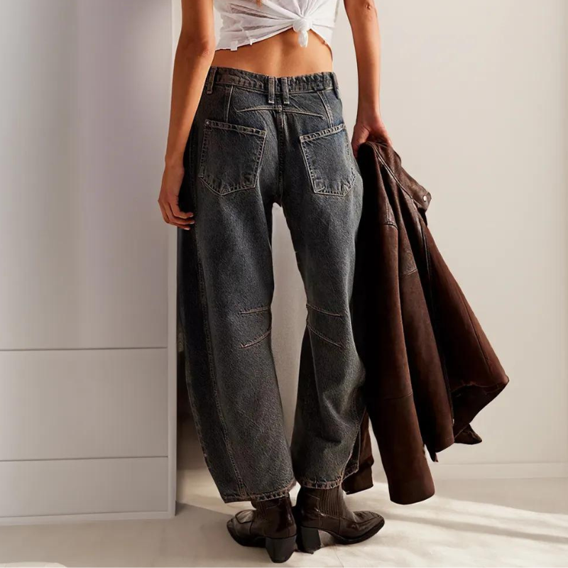 JB Mid Rise Barrel Jeans-My Comfy Pant