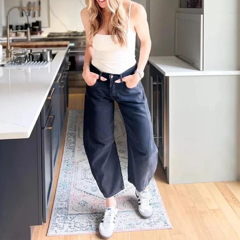 JB Mid Rise Barrel Jeans-My Comfy Pant