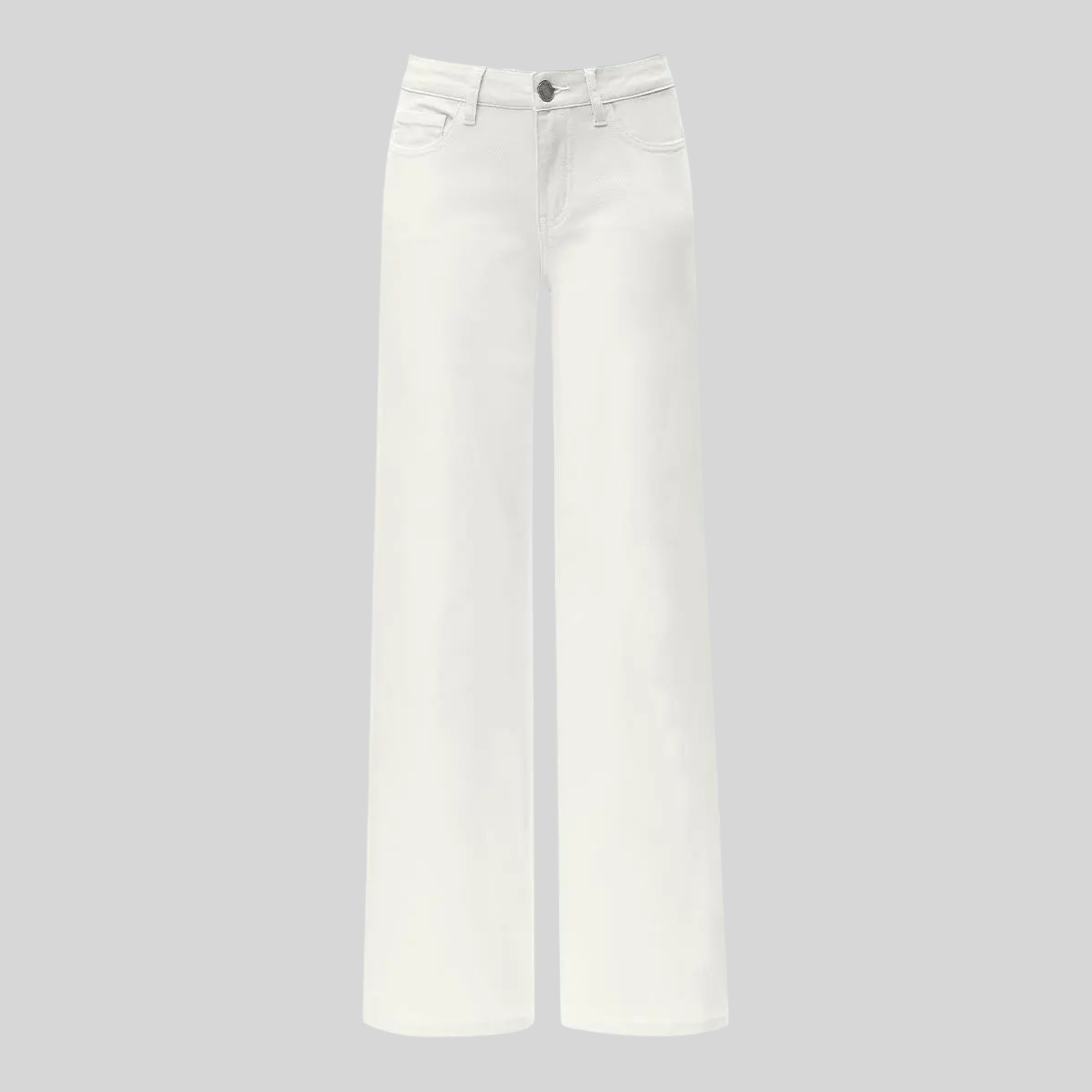Mid low Rise Baggy Stretchy Wide Trousers for Women