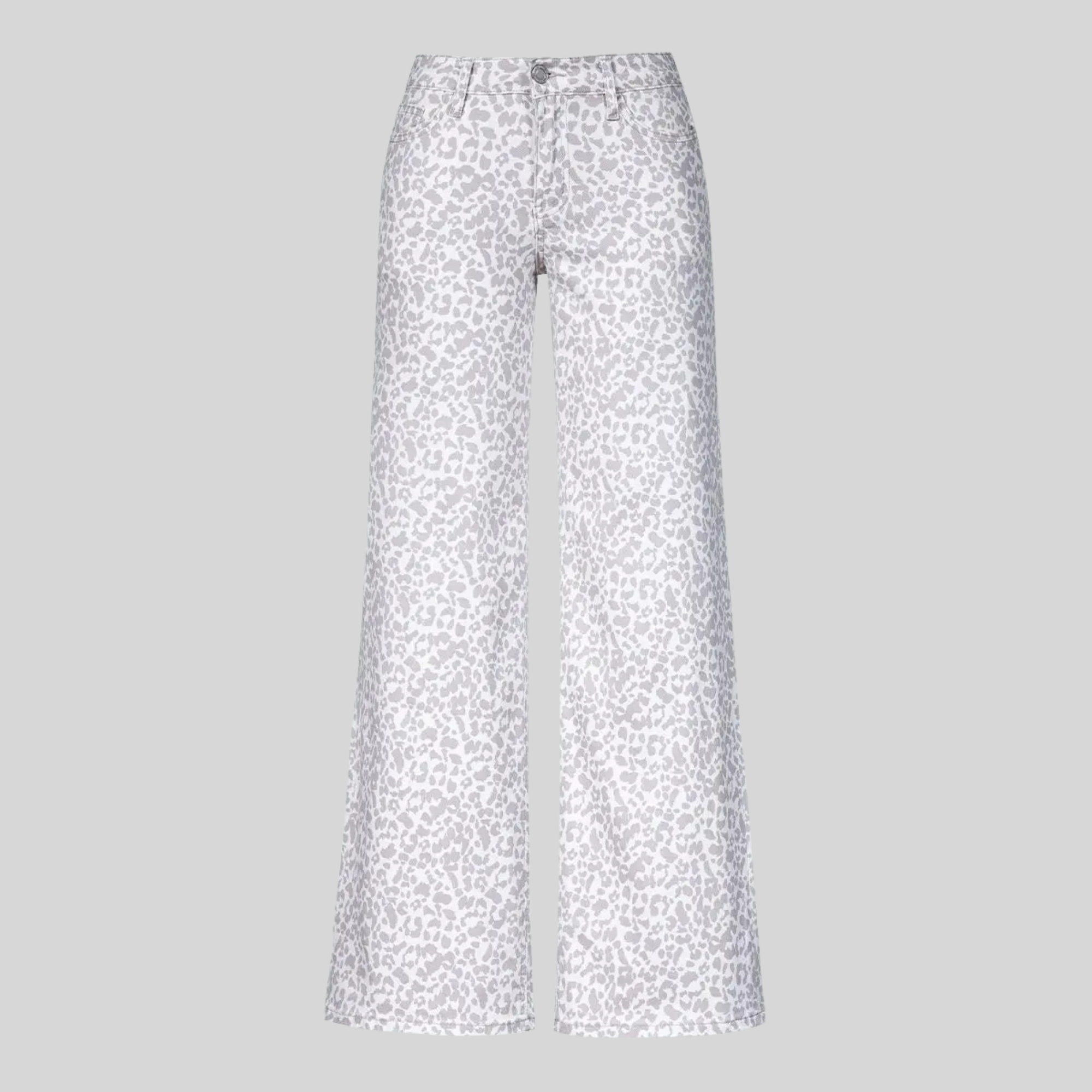 Mid low Rise Baggy Stretchy Wide Trousers for Women