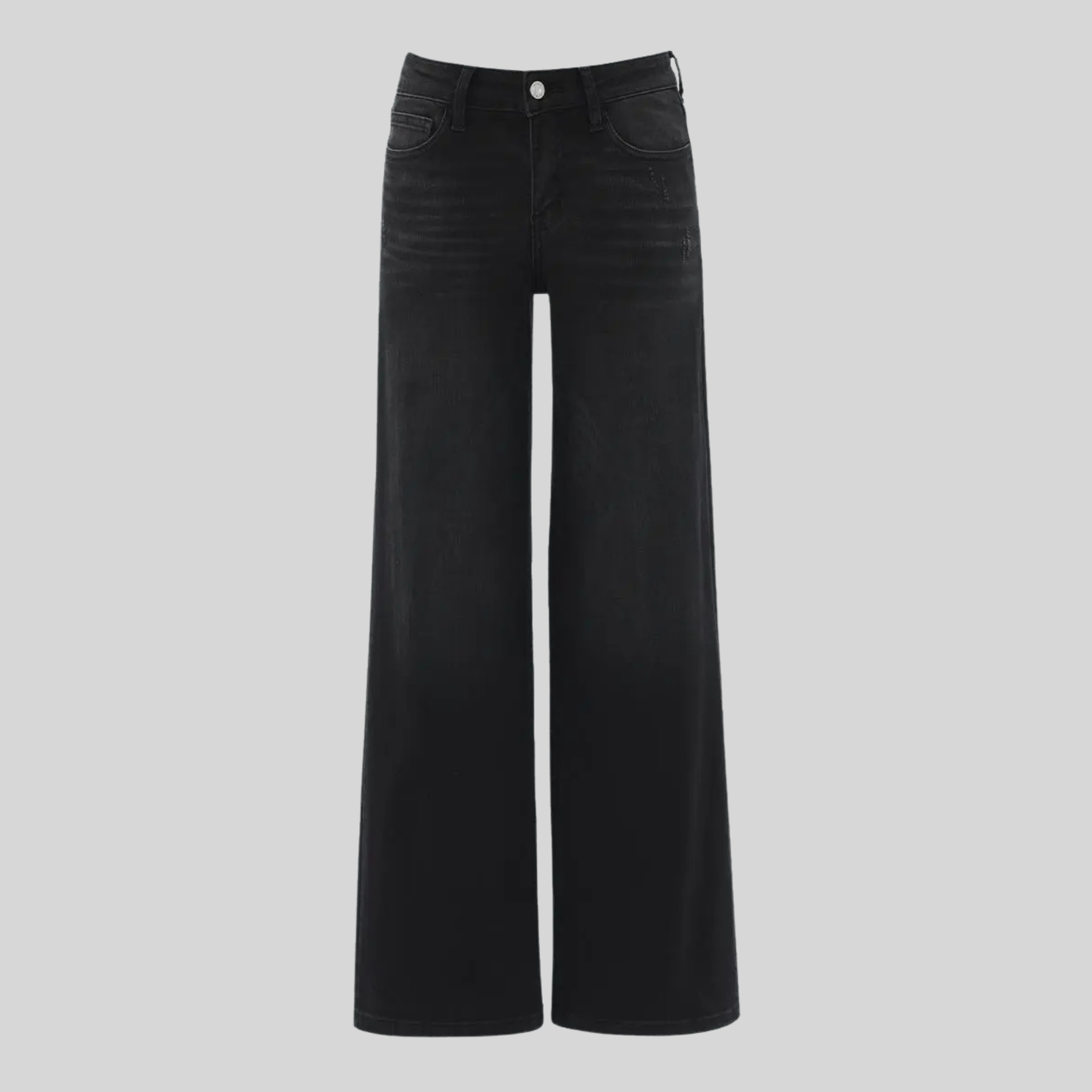 Mid low Rise Baggy Stretchy Wide Trousers for Women