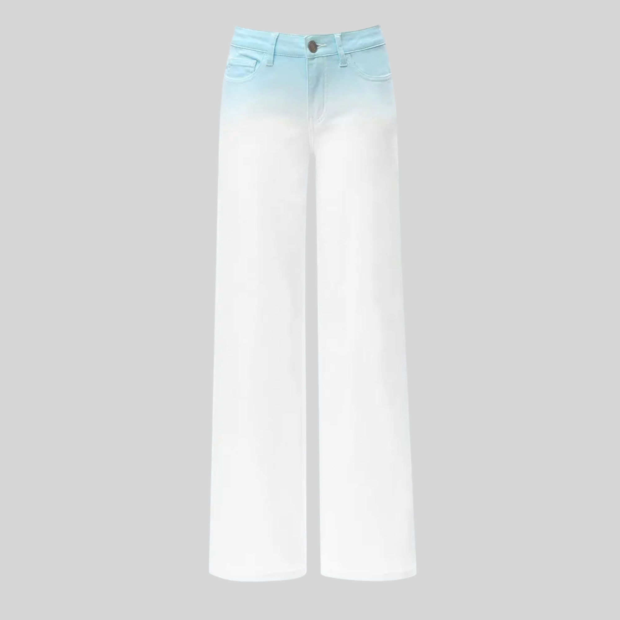 Mid low Rise Baggy Stretchy Wide Trousers for Women