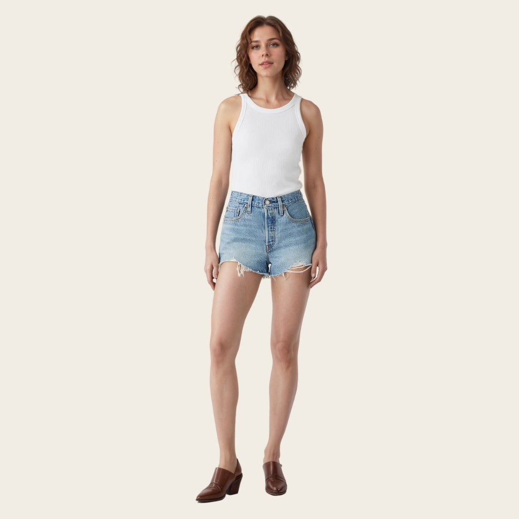 Mid Rise Straight Fit Shorts-My Comfy Pant