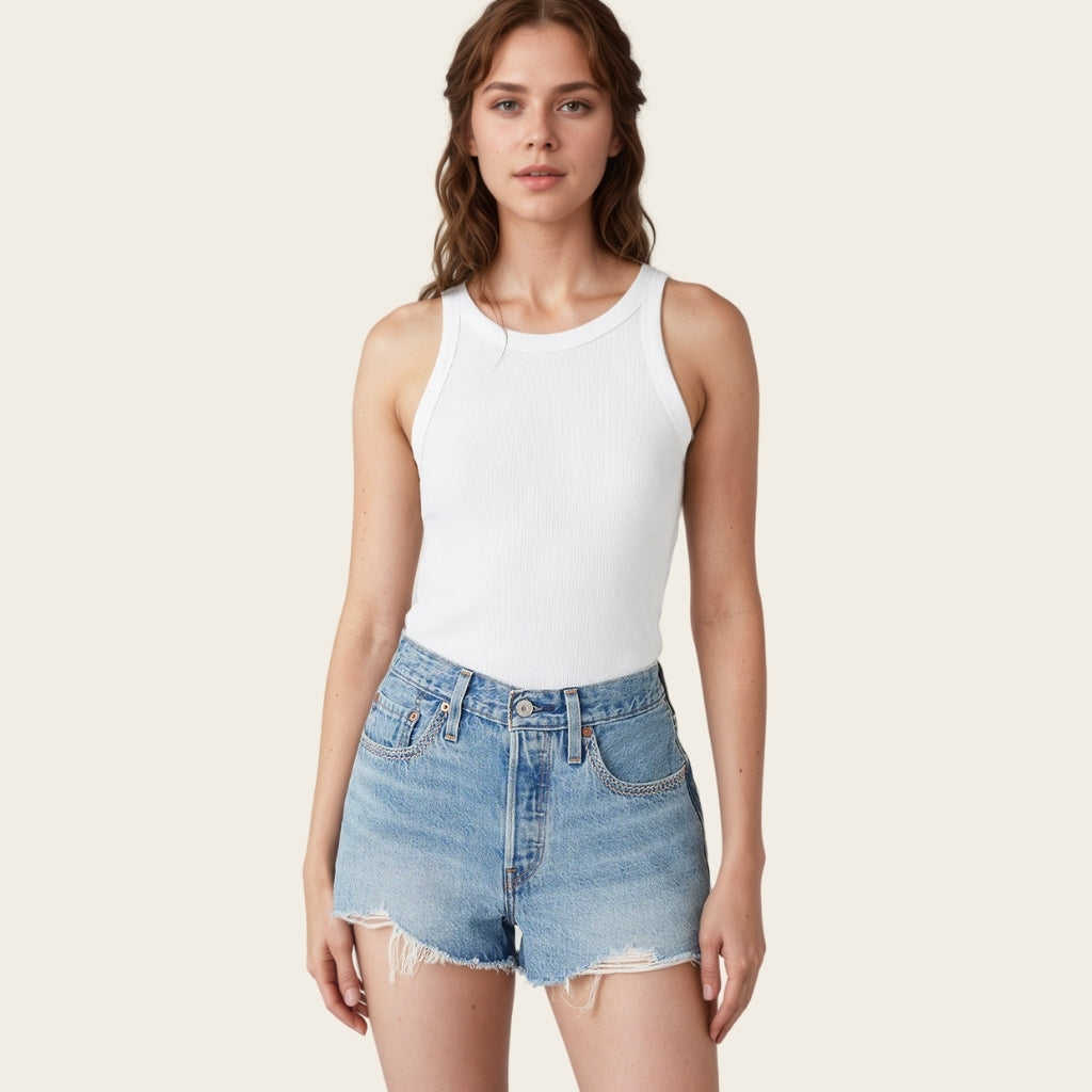 Mid Rise Straight Fit Shorts-My Comfy Pant