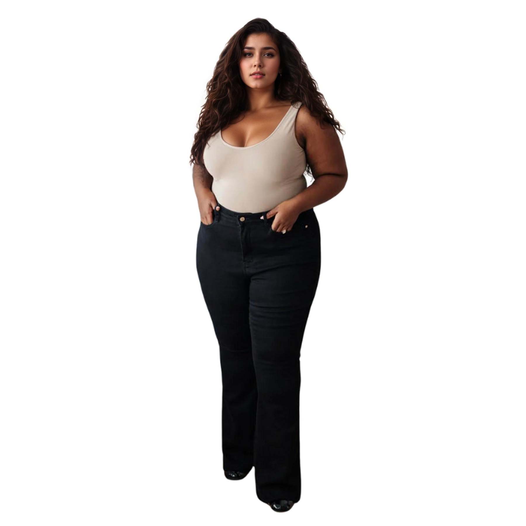 JB Mid Rise Tummy Tuck Bootcut Jeans-My Comfy Pant