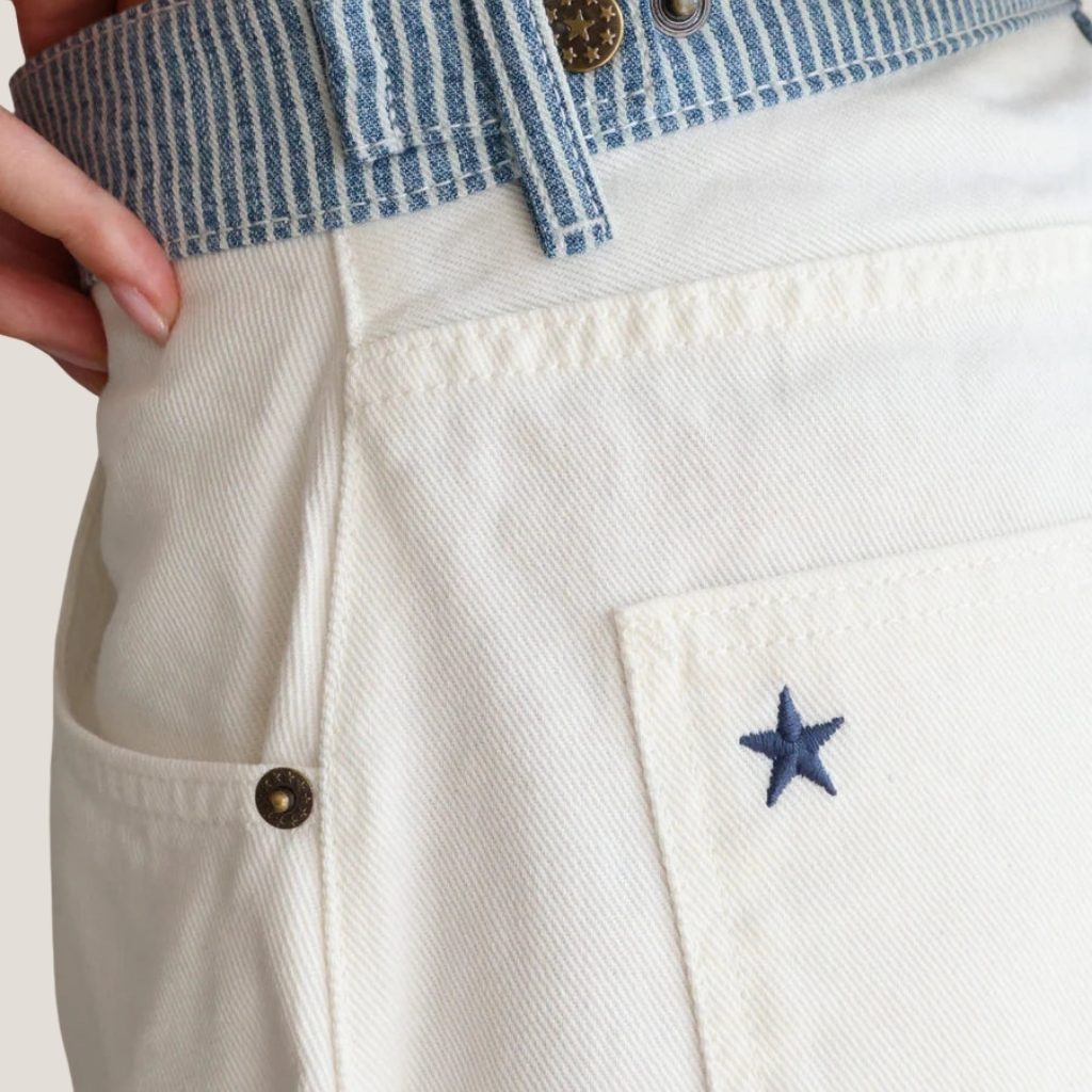 Minimal Stripeband Denim Jeans