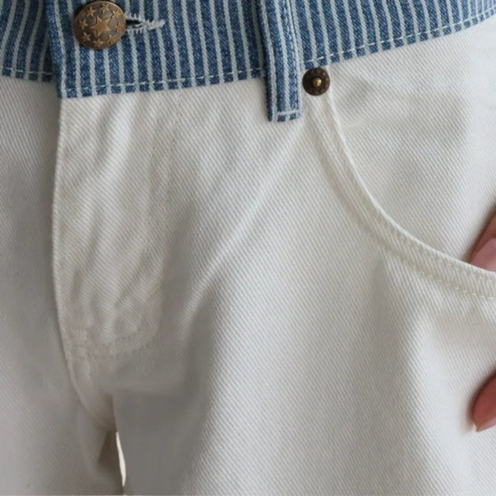 Minimal Stripeband Denim Jeans