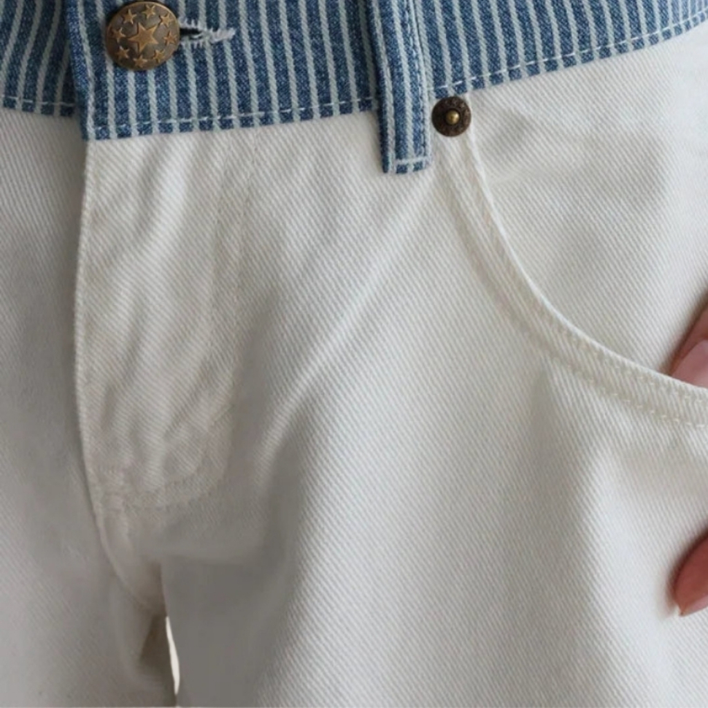 Minimal Stripeband Denim Jeans