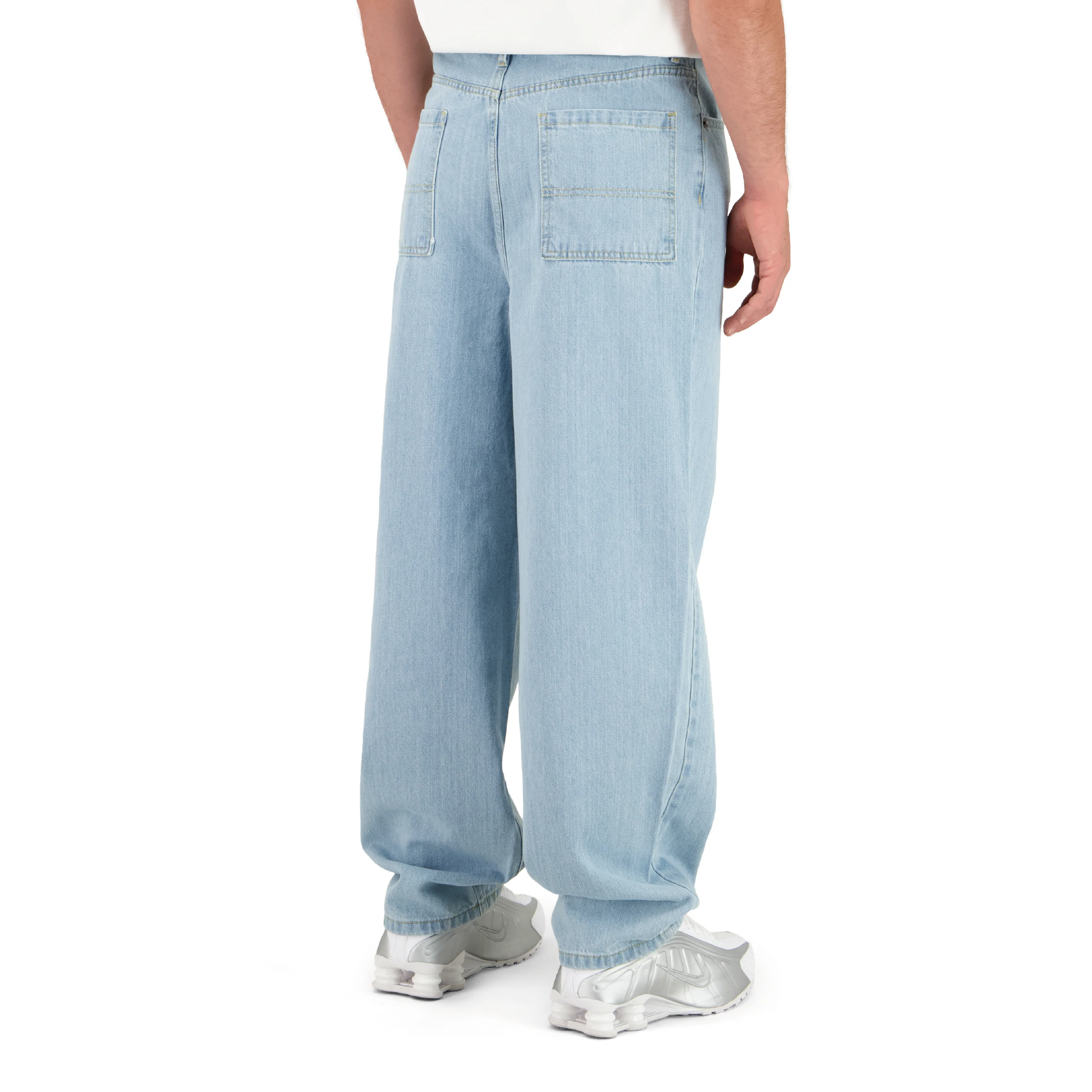 Baggy Denim Zip Fly Pocket Pants