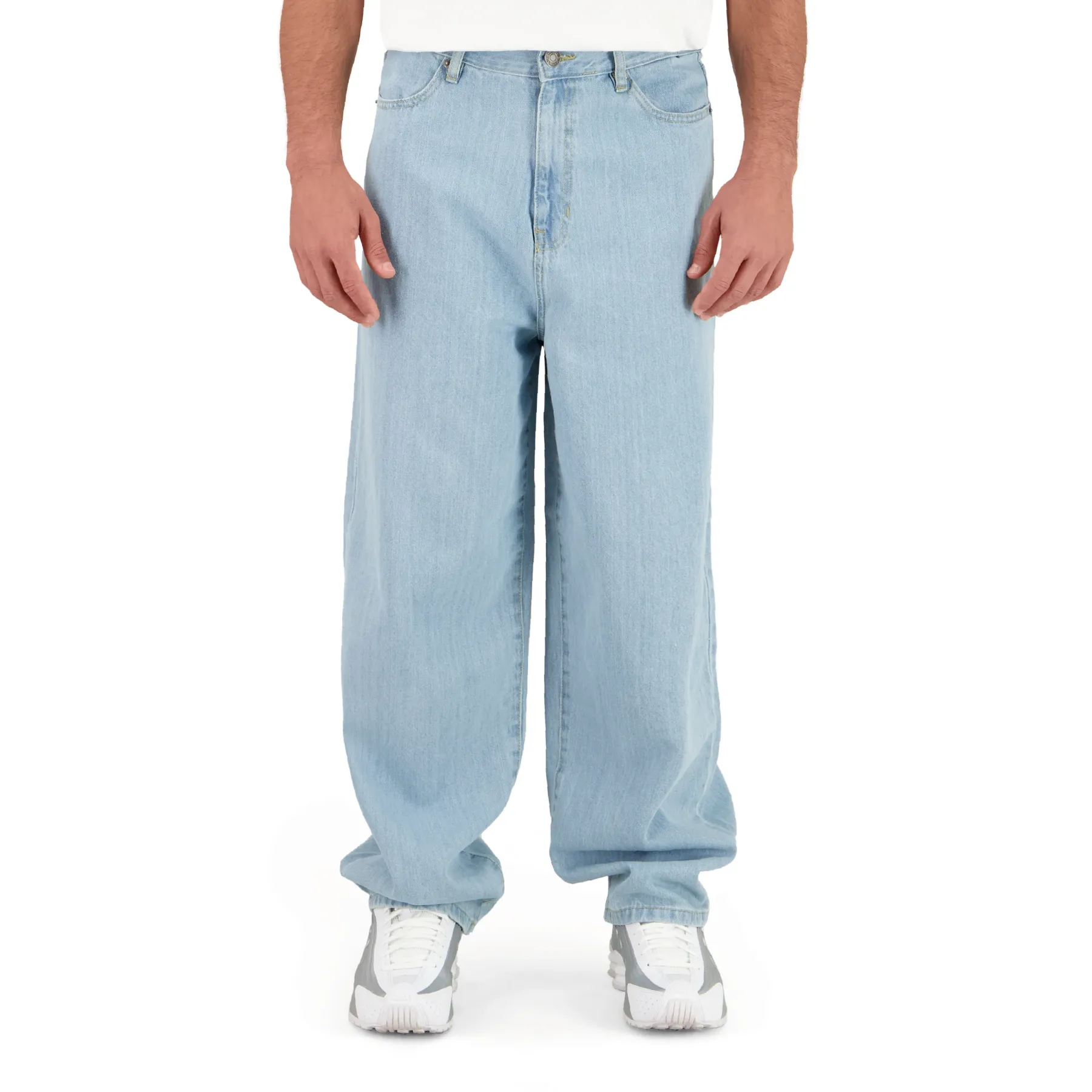Baggy Denim Zip Fly Pocket Pants