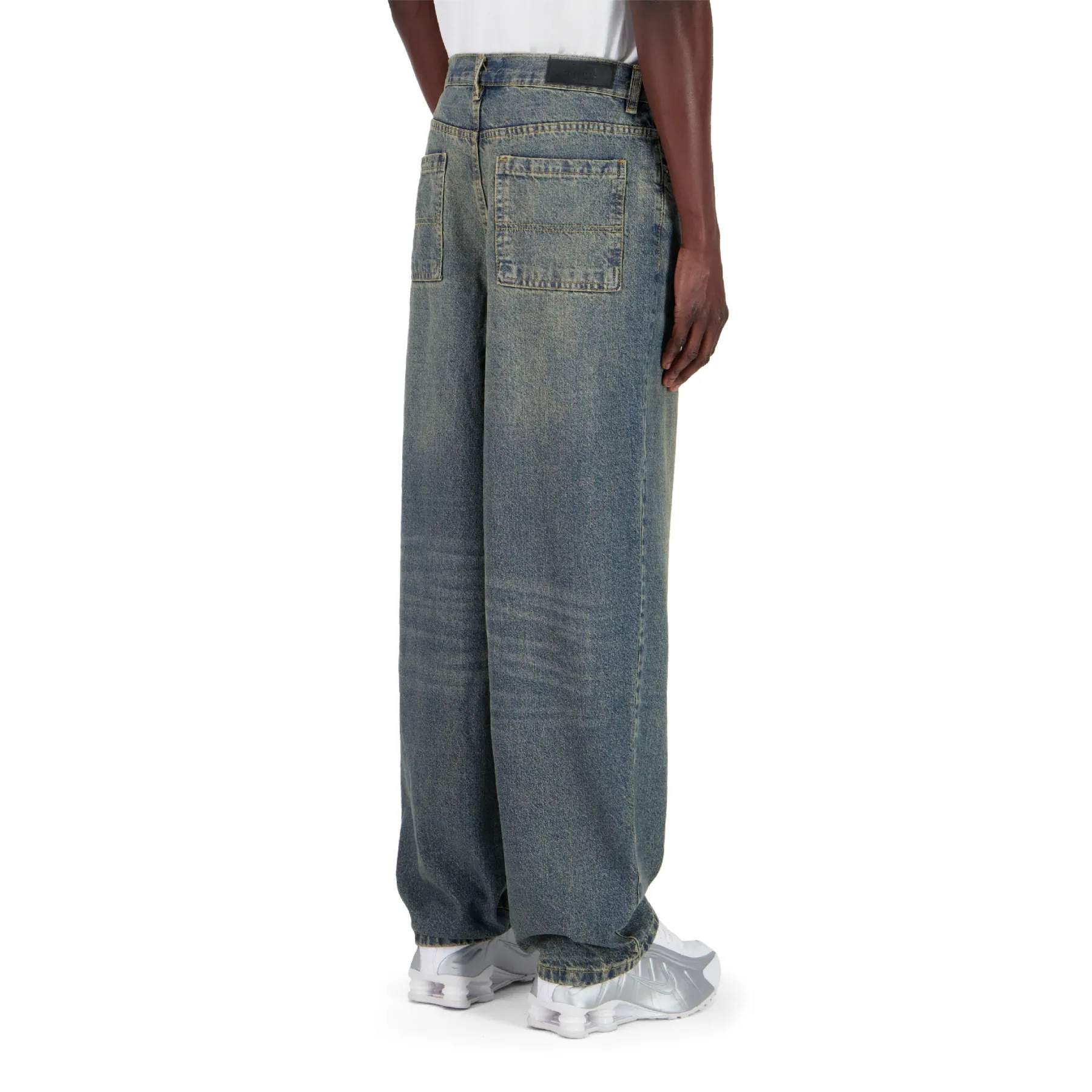 Baggy Denim Zip Fly Pocket Pants