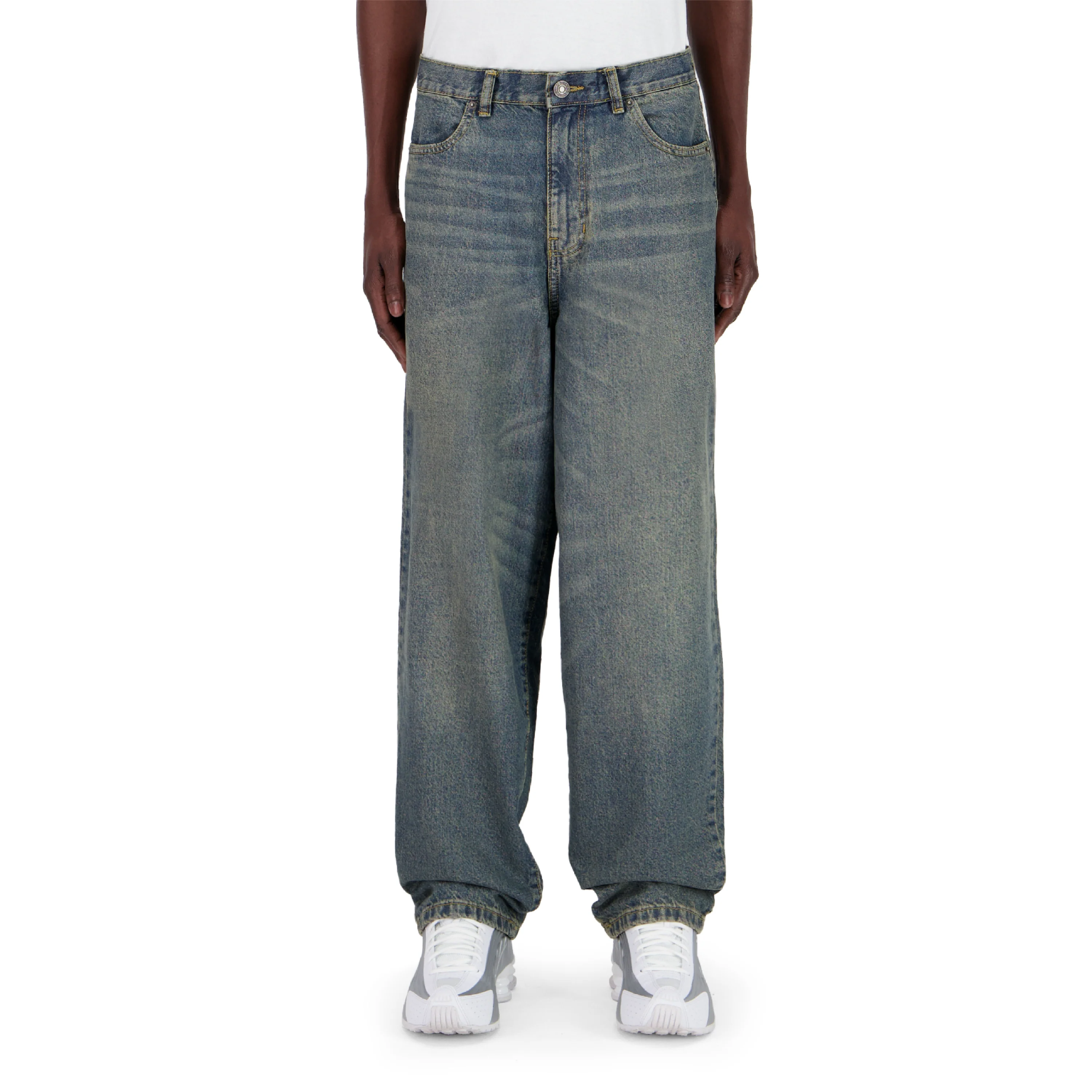 Baggy Denim Zip Fly Pocket Pants