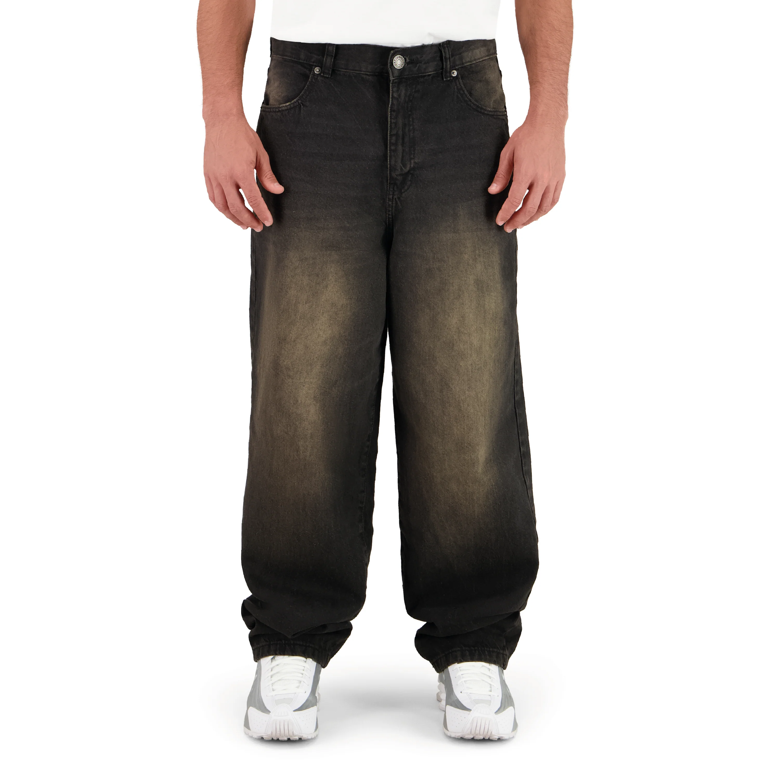 Baggy Denim Zip Fly Pocket Pants