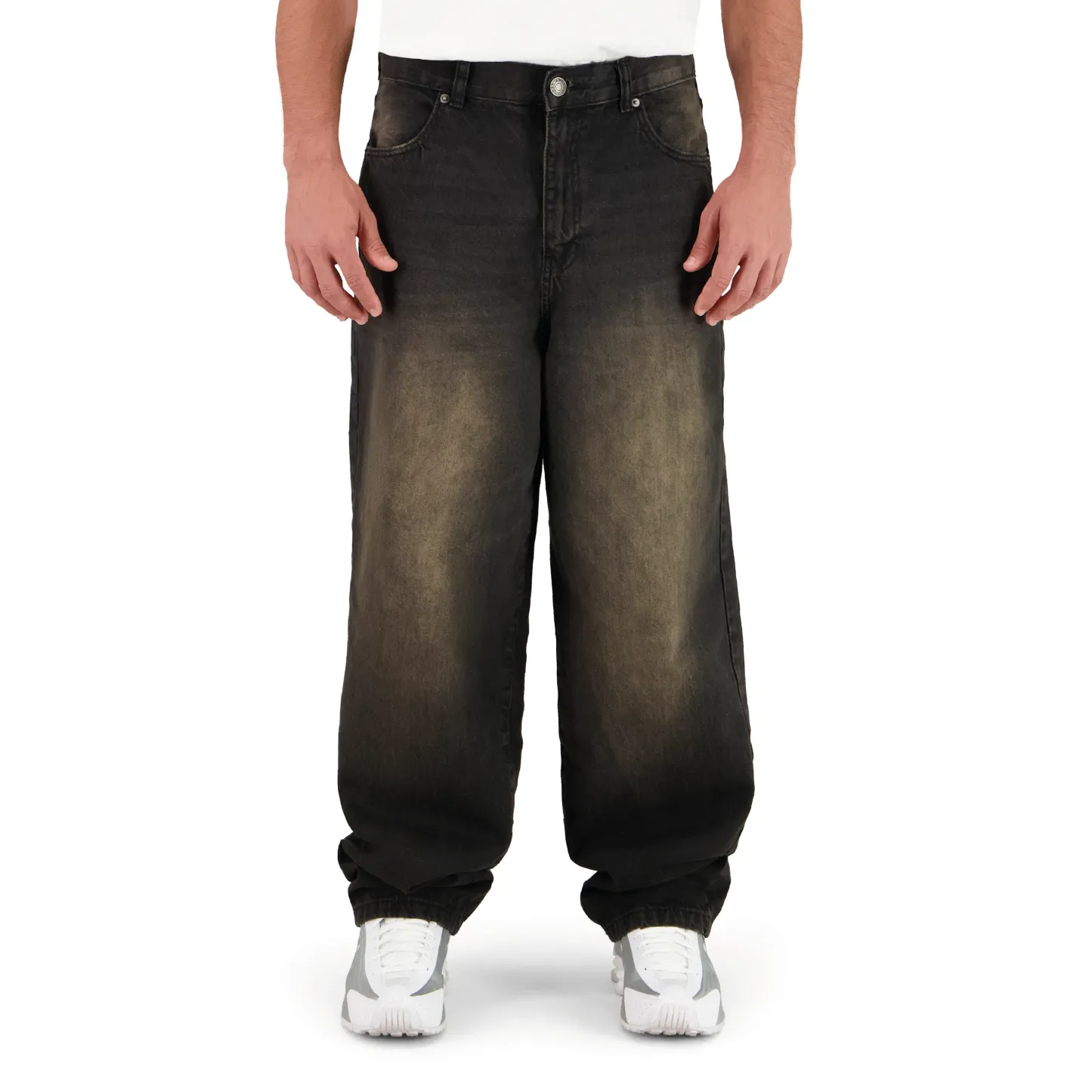 Baggy Denim Zip Fly Pocket Pants