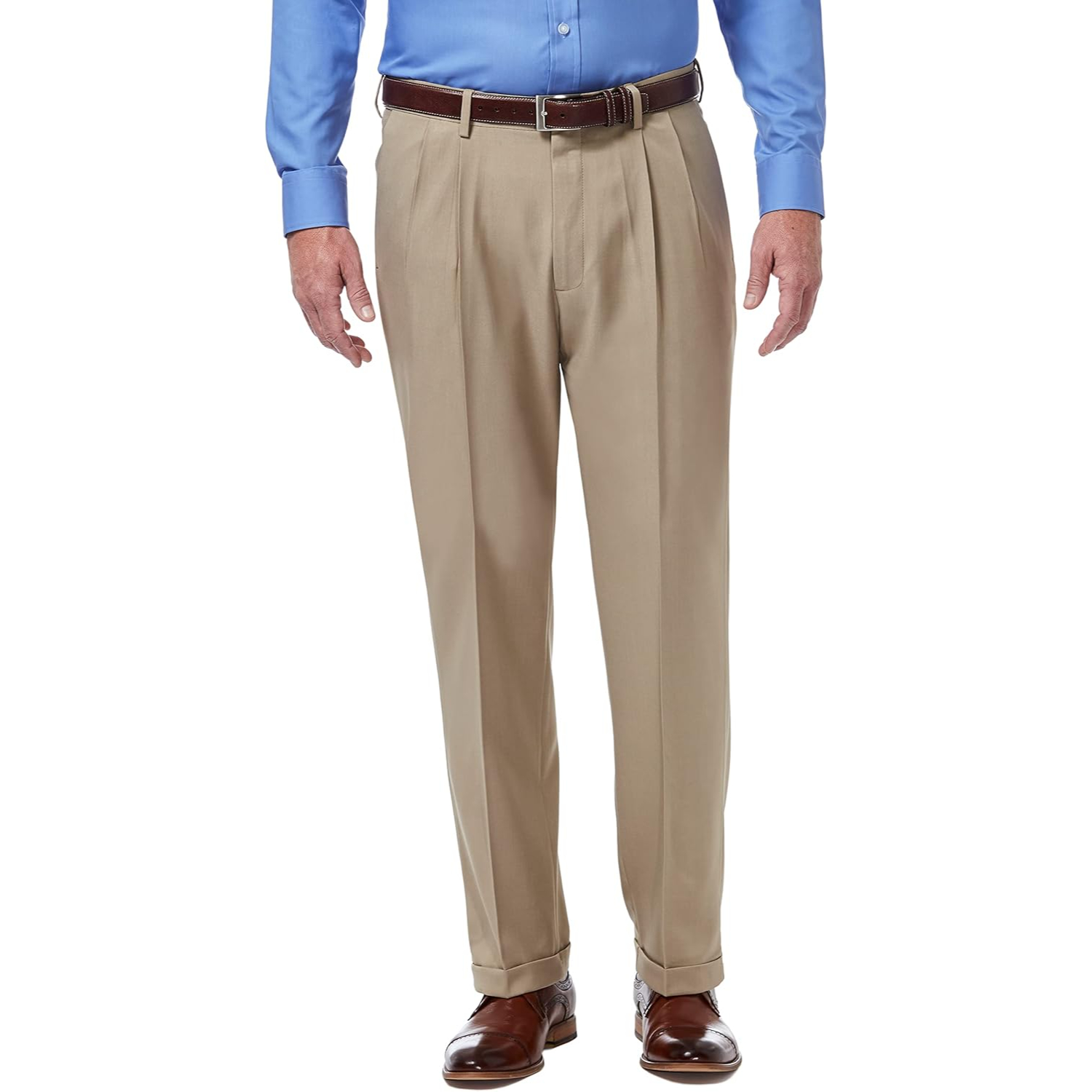 Premium Comfort Classic Fit Pleat Front PantClassic Fit Pleated Dress Pants With Expandable Design For Men - Image 5