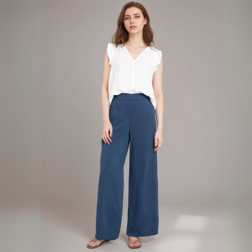 High-Waisted Playa Wide-Leg Pants-My Comfy Pant