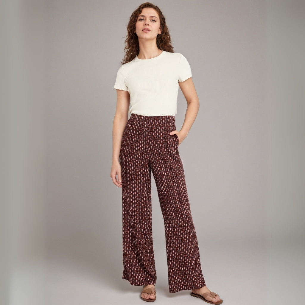 High-Waisted Playa Wide-Leg Pants
