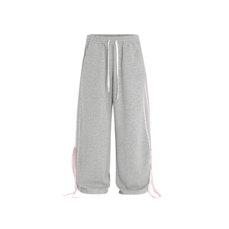 Heather Gray Lace Joggers