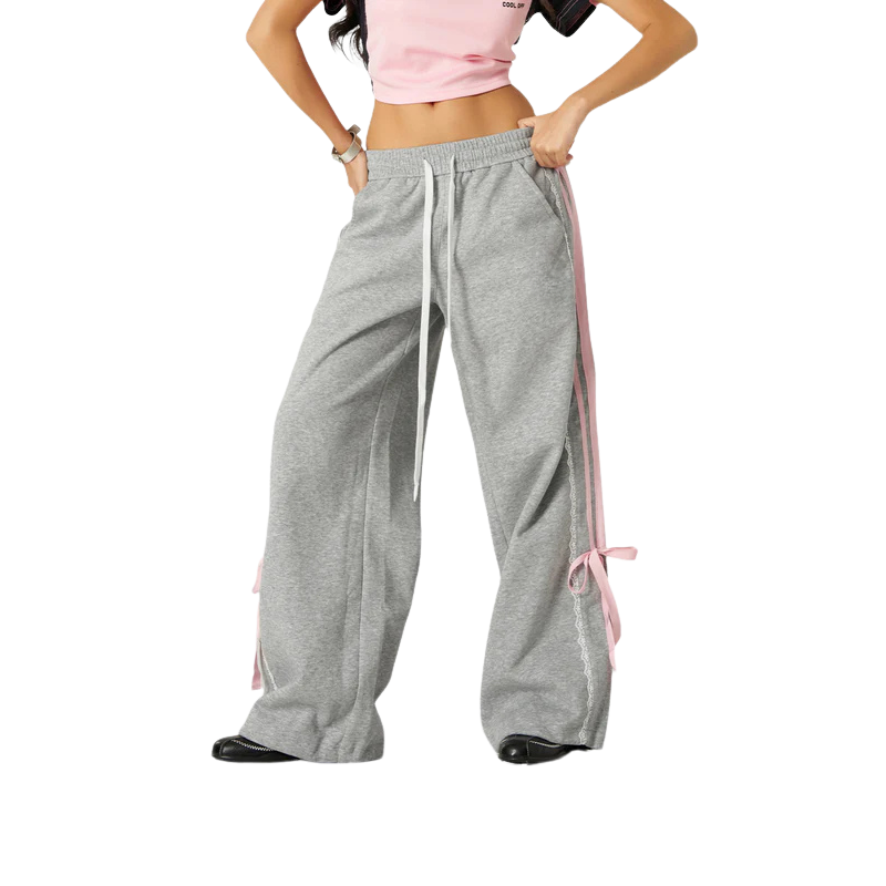 Heather Gray Lace Joggers-My Comfy PantHeather Gray Lace Joggers - Image 3