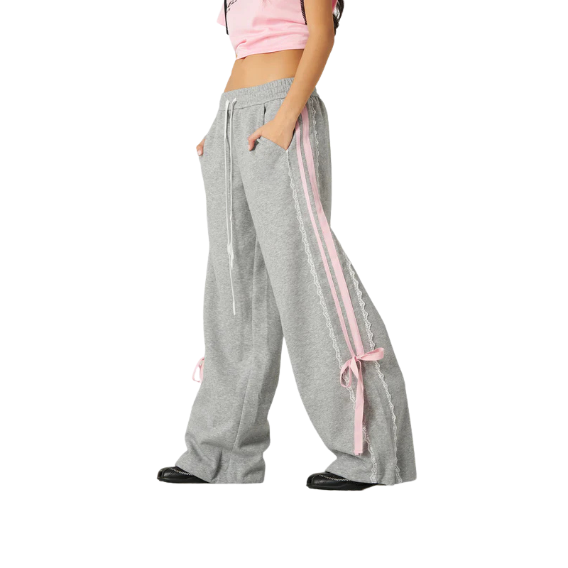 Heather Gray Lace Joggers-My Comfy Pant